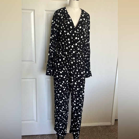 Ted Baker Womens Kollet Polka Dot Wrap Jumpsuit - Picture 3 of 11